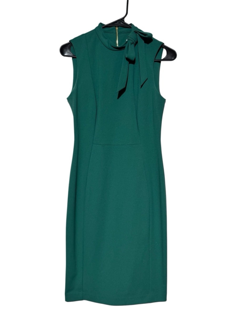 Calvin Klein Emerald Green Pencil Dress Sz S Classic Cocktail Old Money Jackie O